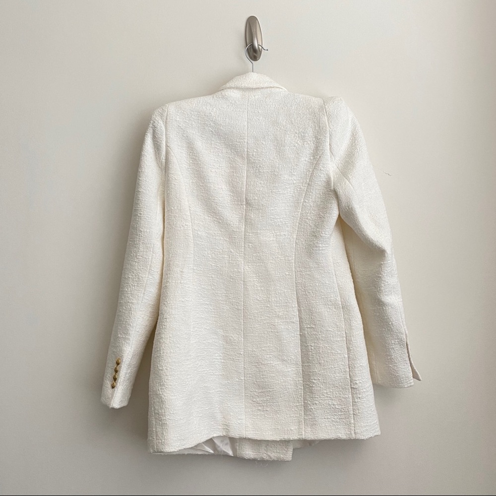 Zara white texture weave blazer - Picture 10 of 11